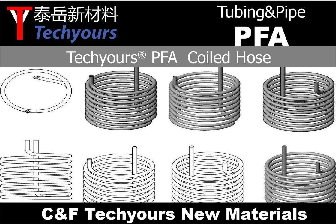 PFA Coiled Hose Tubing /  FEP Shrink Tubing / PASS 97-99% UV Light